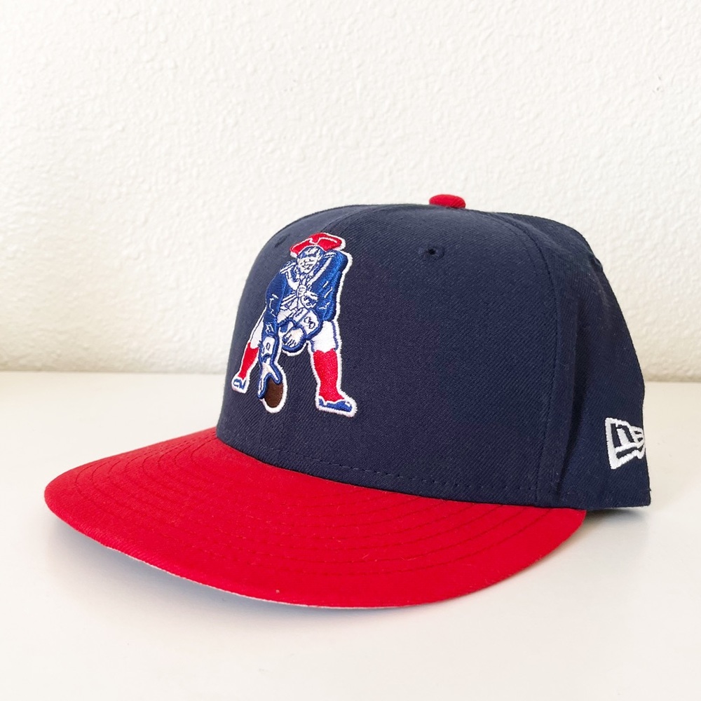 New England Patriots Super Shot Two Tone Old Logo Fitted Hat NFL